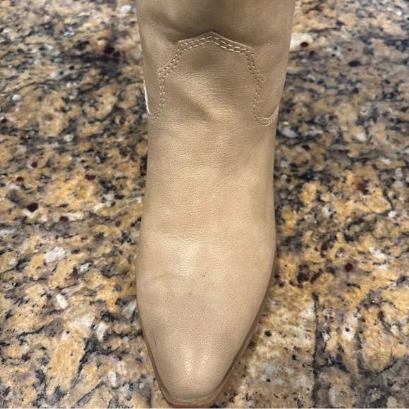 WONDERLY BOOTS SIZE 6 LN SIDE ZIPPER 2”HEEL MANMADE UPPER TAN SEE DESCRIPTION - Picture 8 of 12